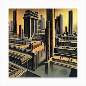 Metaphysical Steel City Canvas Print