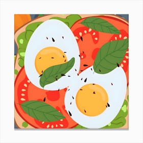 Breakfast On Toast Canvas Print