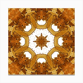 Golden Pattern Abstract Mosaic 7 Canvas Print