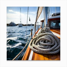 Sailboat On The Sea Canvas Print