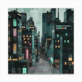 Futuristic City 48 Canvas Print