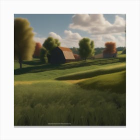 Farm In The Countryside 36 Canvas Print