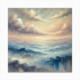 Oil Painting Of Ice And Air.AI Canvas Print