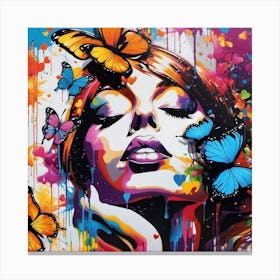 Butterfly Woman Canvas Print