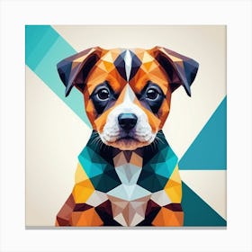 Polygonal Dog Canvas Print