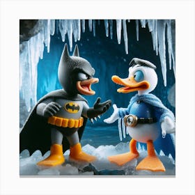 Batman And Donald Duck 6 Canvas Print