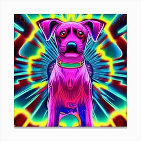 Psychedelic Dog 2 Canvas Print