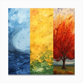 Autumn Tree Painting Canvas Print