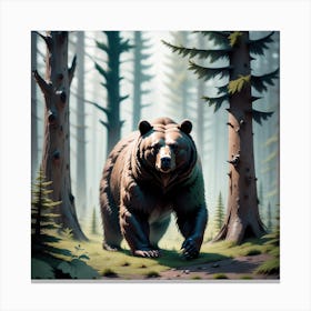 Bear In The Forest 20 Canvas Print
