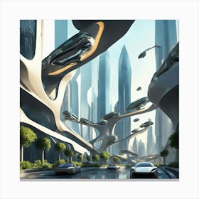 Futuristic City 10 Canvas Print