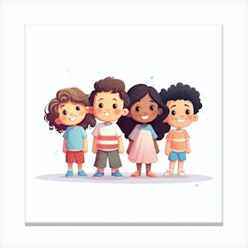 Cartoon Kids 1 Canvas Print