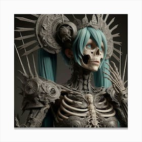 Skeleton Woman Canvas Print