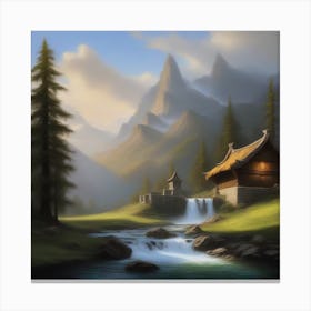 House In The Mountains Canvas Print