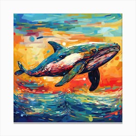 Orca Whale Painting Canvas Print