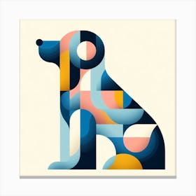 Geometric Art Dog 3 Canvas Print