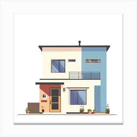 Modern House Vector Illustration 9 Canvas Print