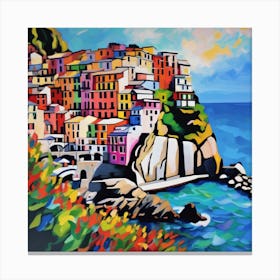 Cinque Terre Italy Brought To Canvas Print