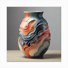 Art print of a vase for living room in attractive colors 2 Canvas Print