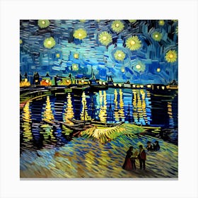 Starry Night Over The Rhone 3 Canvas Print