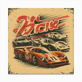 Vintage Racing Cars Canvas Print
