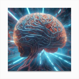 Brain In Space 2 Canvas Print