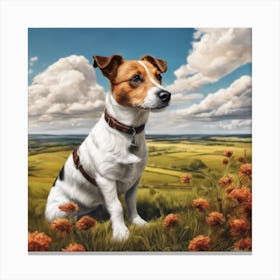 Jack Russell Terrier beautiful day Canvas Print