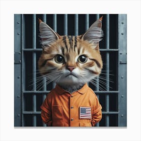 Cat In Jail Canvas Print