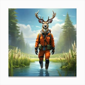 Hunter In The Woods 2 Canvas Print