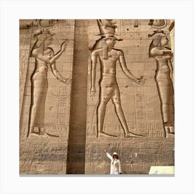 Egyptian Carvings Canvas Print