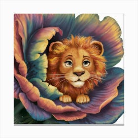 A Whimsical And Detailed Illustration Of A Lion Pe I Tbseursd2tx1xqfciuiq Maa2ma6lqcqte5brs2drtw Canvas Print