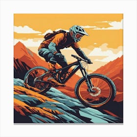 Mountain Biker 1 Canvas Print