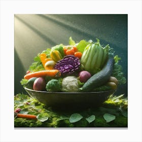 Colorful Vegetables In A Bowl 1 Canvas Print