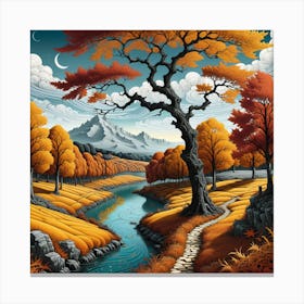 Autumn In The Valley Canvas Print