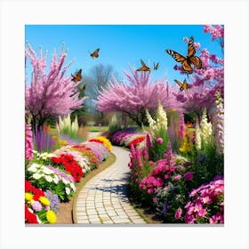 Butterfly Garden Canvas Print