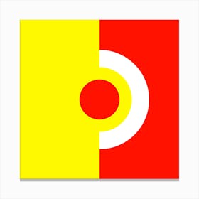 Red And Yellow Circle Canvas Print