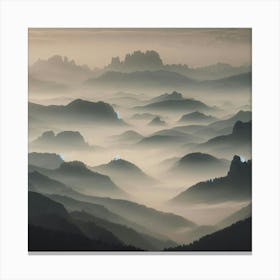 Foggy Mountains Canvas Print