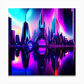 Futuristic Cityscape Canvas Print