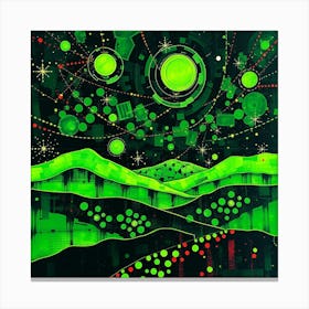 Green Nebula Canvas Print