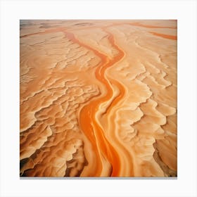 Top Aerial View Fluid Landscape Morning Light Canvas Print