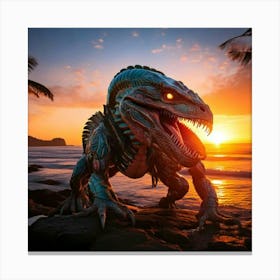 Firefly Futuristic Morphic Creature By A Tropical Sunrise 50870 (2) Canvas Print