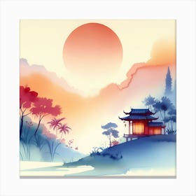 Chinese Landscape Painting 11 Canvas Print