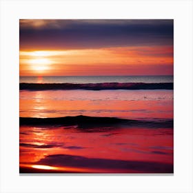 Sunset On The Beach 646 Canvas Print