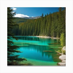 Turquoise Lake 4 Canvas Print