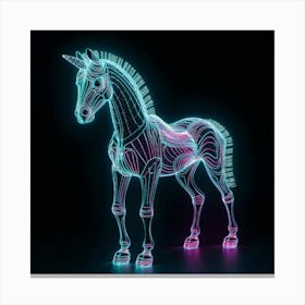 Neon Unicorn Canvas Print