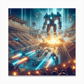 Stadium Full Of Robots Canvas Print