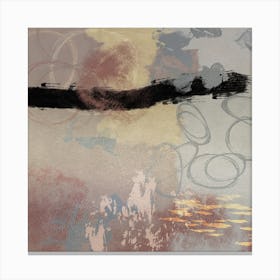 Abstract Painting In Warm Colors Canvas Print