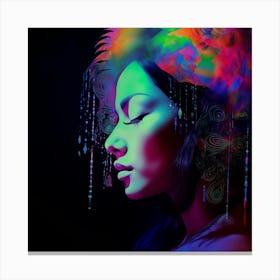 Tranquil portrait of a woman, artwork print. "A Captured Moment" Canvas Print