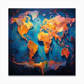 World Map 10 Canvas Print