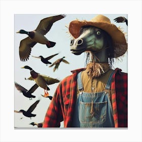 Man Dressed As A Cowboy Canvas Print