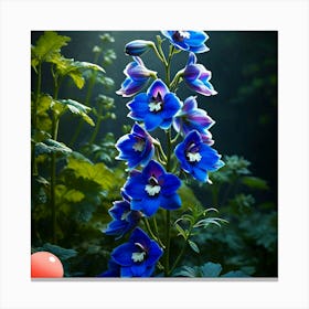 Delphinium Flower Canvas Print